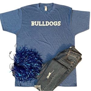 NEW! Unisex Royal Blue Bulldogs Tee (Large)
